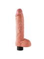 King Cock 25.5 CM Vibrating Cock with Balls Black