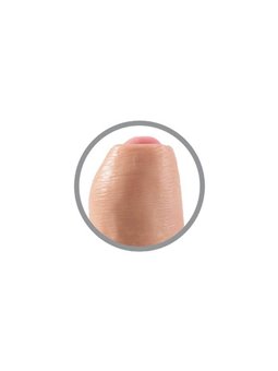 King Cock - Dildo Fallo Realistico Vaginale con Ventosa Uncut Cock 6 Flesh
