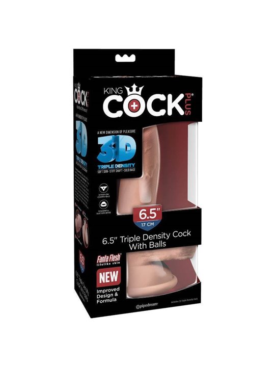King Cock - Dildo Triple Density Wballs 6.5 Inch
