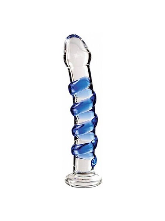 Pipedream - Icicles No. 5 Dildo in Vetro Trasparente / Blu