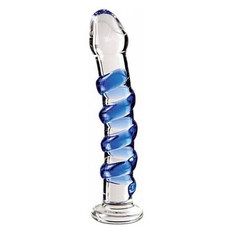 Pipedream - Icicles No. 5 Dildo in Vetro Trasparente / Blu