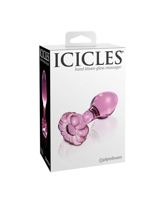 Pipedream - Icicles No. 48 Plug Anale in Vetro Rosa