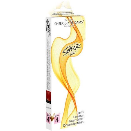 Sheer Glyde Dams - Preservativi per Sesso Orale Aroma Fragola