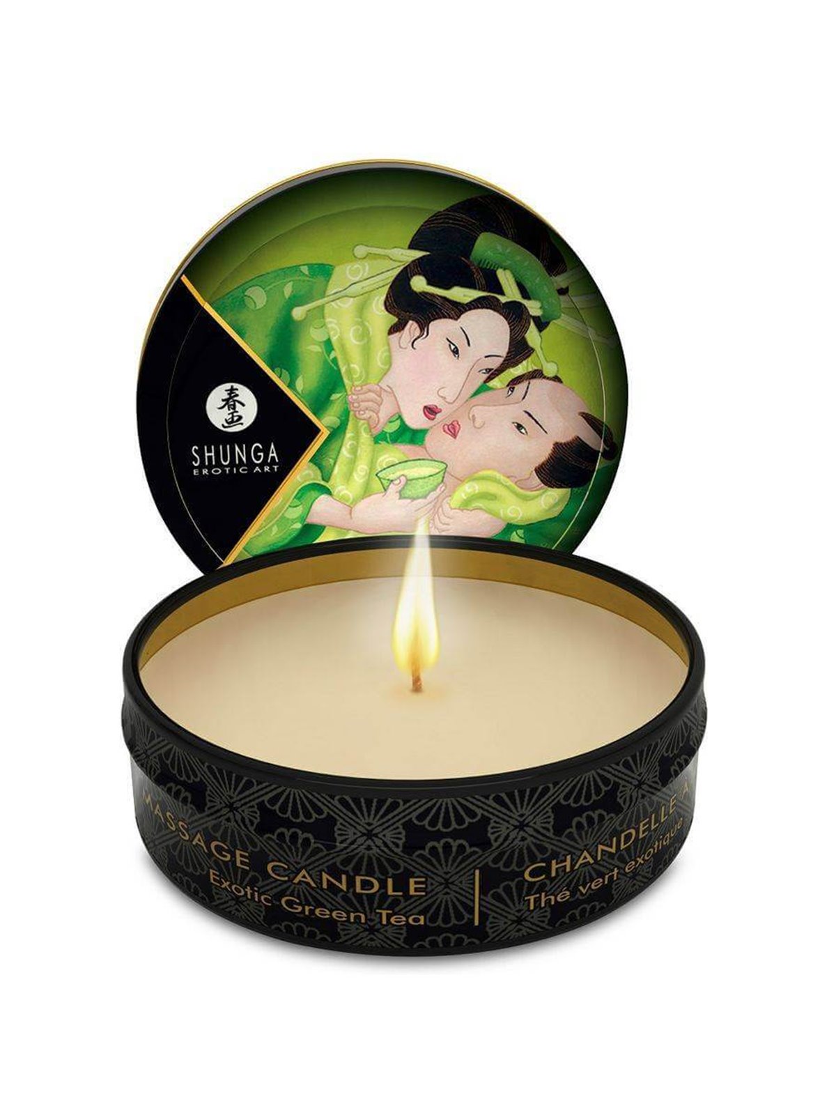 Shunga - Mini Caress By Candelight Massage Candle T GReen 30 ML