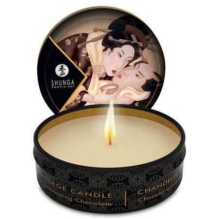 Shunga - Mini Caress By Candelight Candela Da Massaggio al Cioccolato 30 ML