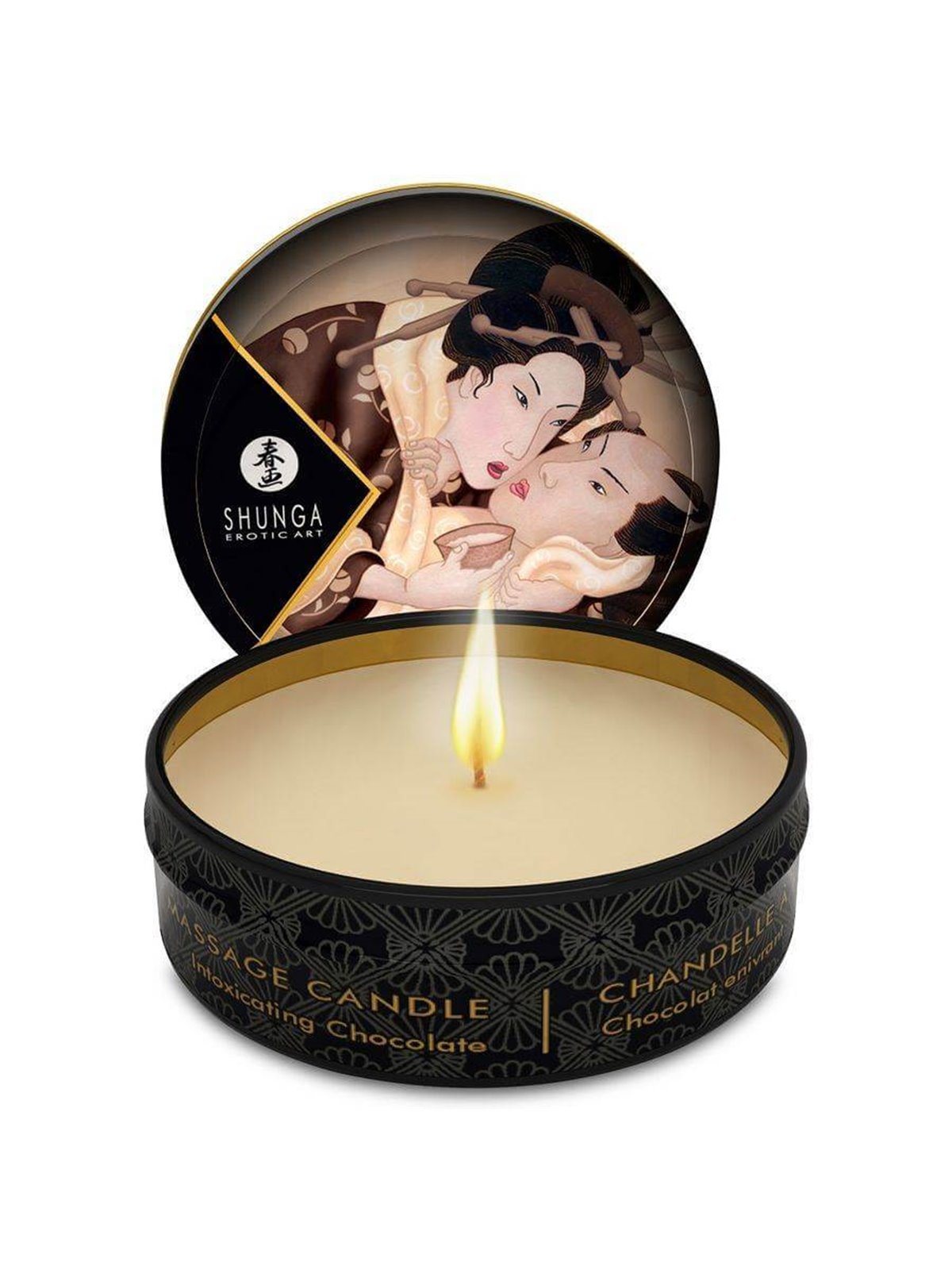 Shunga - Mini Caress By Candelight Candela Da Massaggio al Cioccolato 30 ML