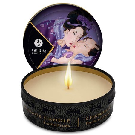 Shunga - Mini Caress By Candelight Candela Da Massaggio ai Frutti Esotici 30 ML