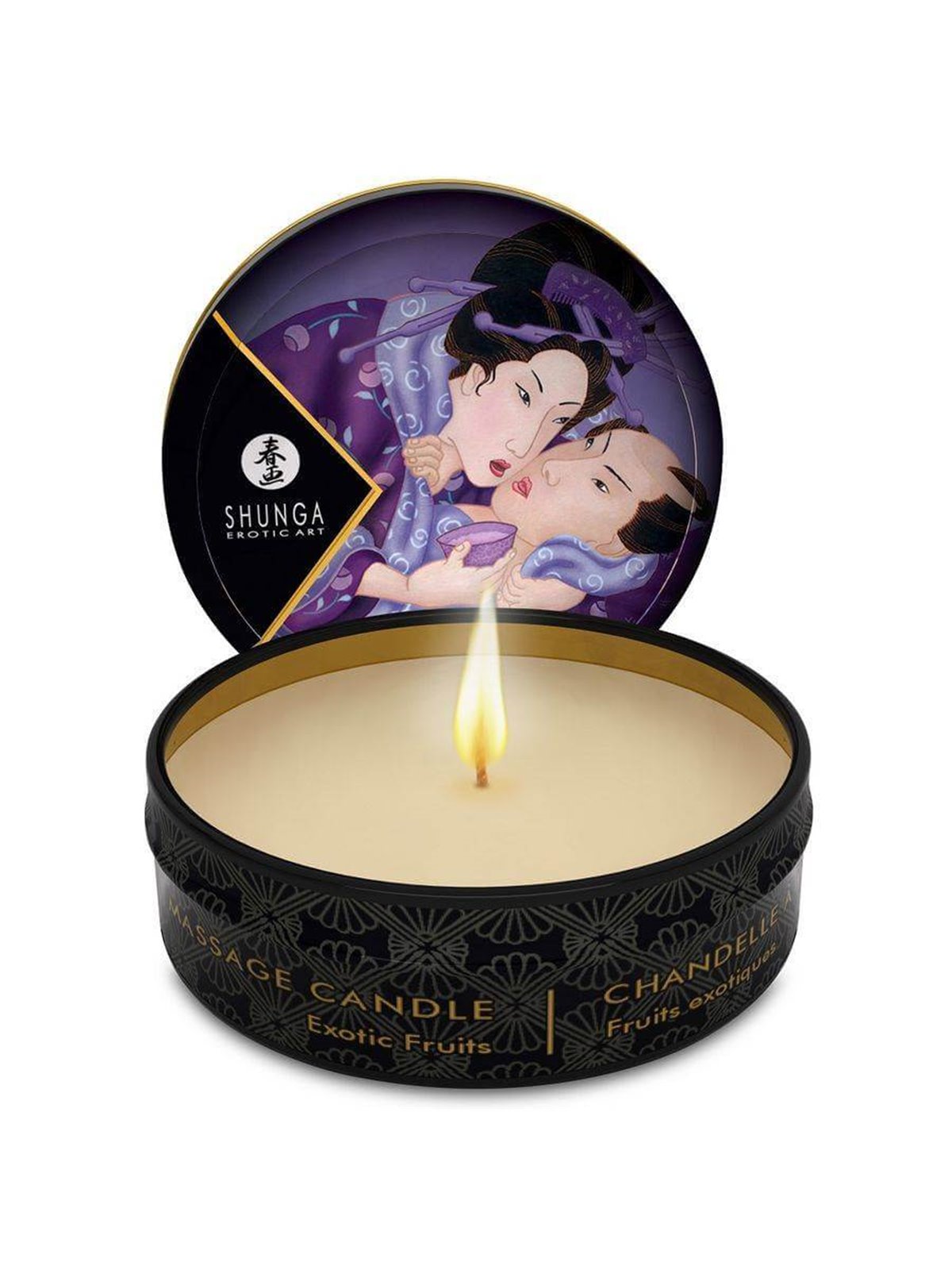Shunga - Mini Caress By Candelight Candela Da Massaggio ai Frutti Esotici 30 ML