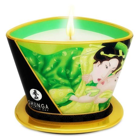 Shunga - Mini Caress By Candelight Candela Da Massaggio al The Verde 170 ML