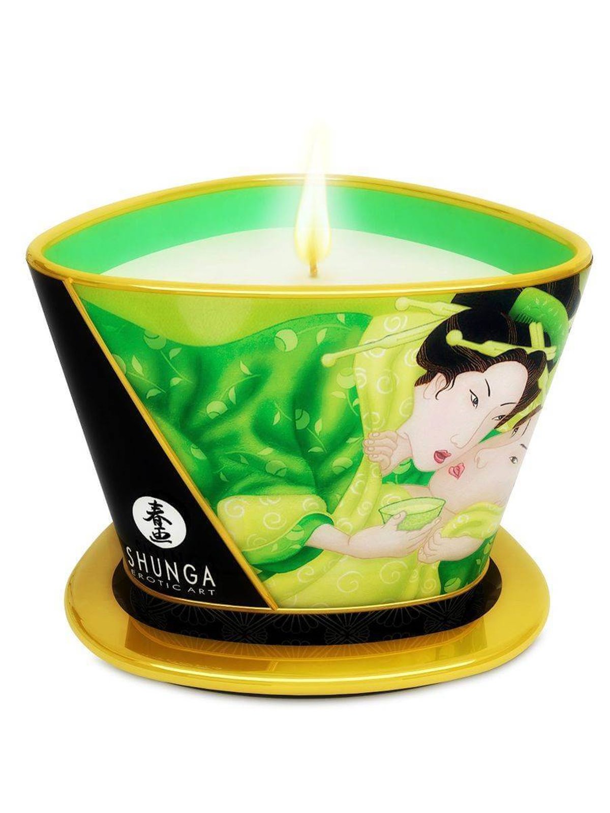 Shunga - Mini Caress By Candelight Candela Da Massaggio al The Verde 170 ML