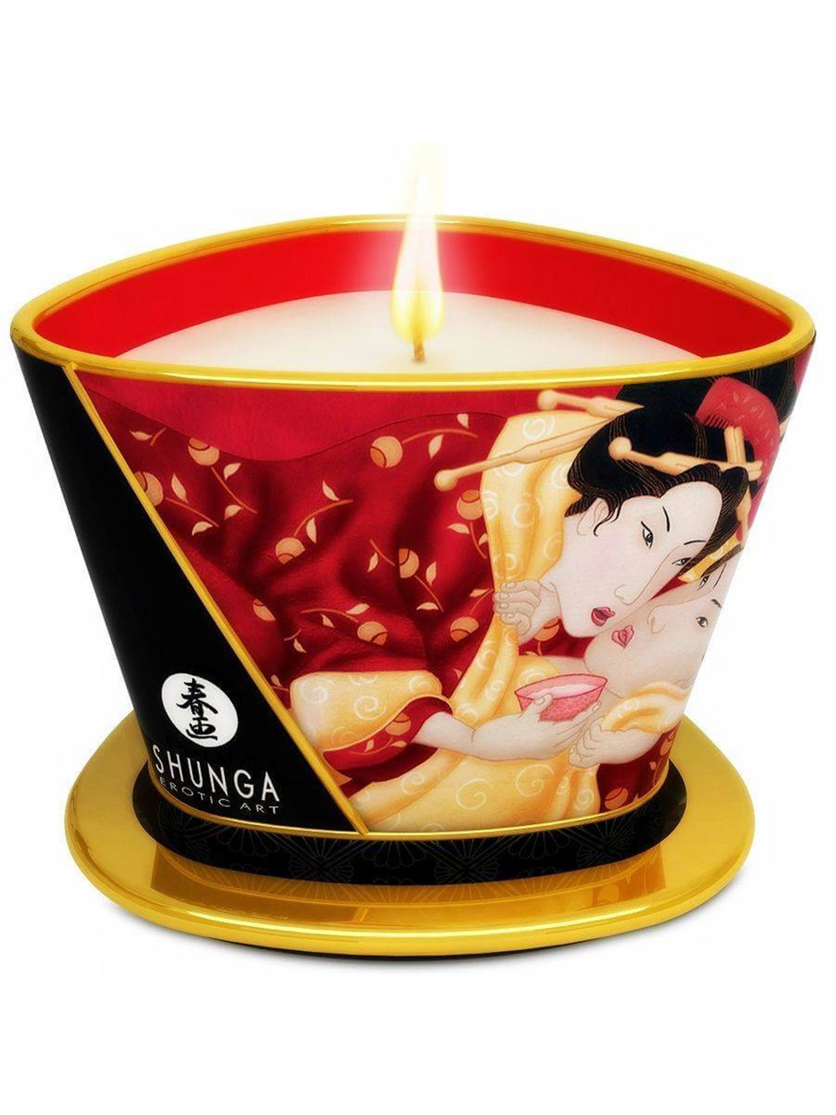 Shunga - Mini Caress By Candelight Candela Da Massaggio Fragola e Champagne 170 ML
