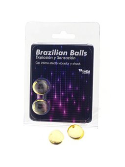 Taloka - 2 Brazilian Balls Vibrating & Shock Effect Exciting Gel
