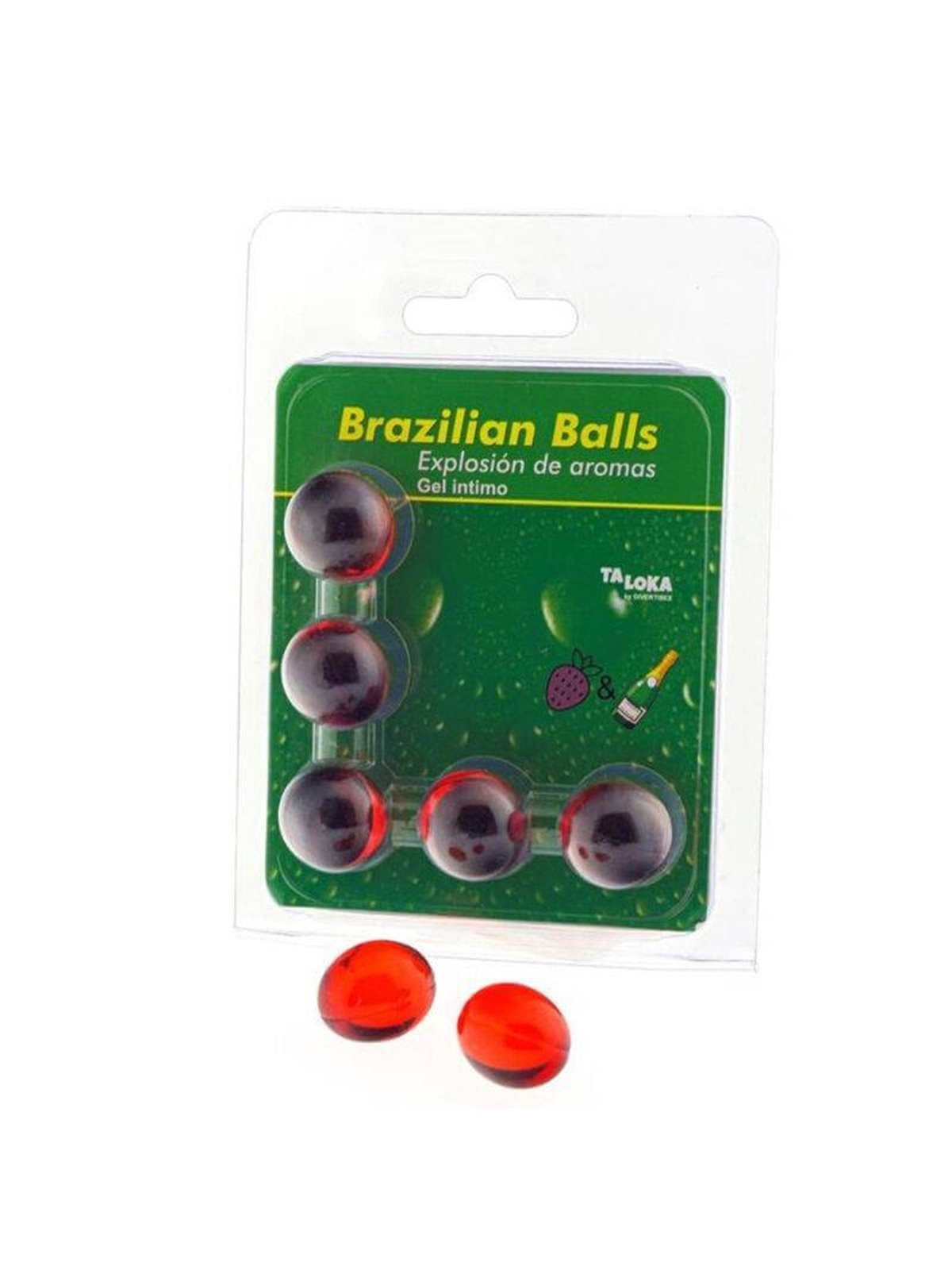 Taloka - 5 Brazilian Balls Strawberries & Champagne Intimate Gel