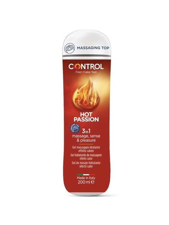 Control Hot Passion - Gel da Massaggio con Effetto Riscaldante - 200 ML