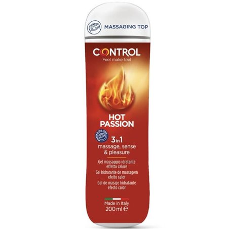 Control Hot Passion - Gel da Massaggio con Effetto Riscaldante - 200 ML