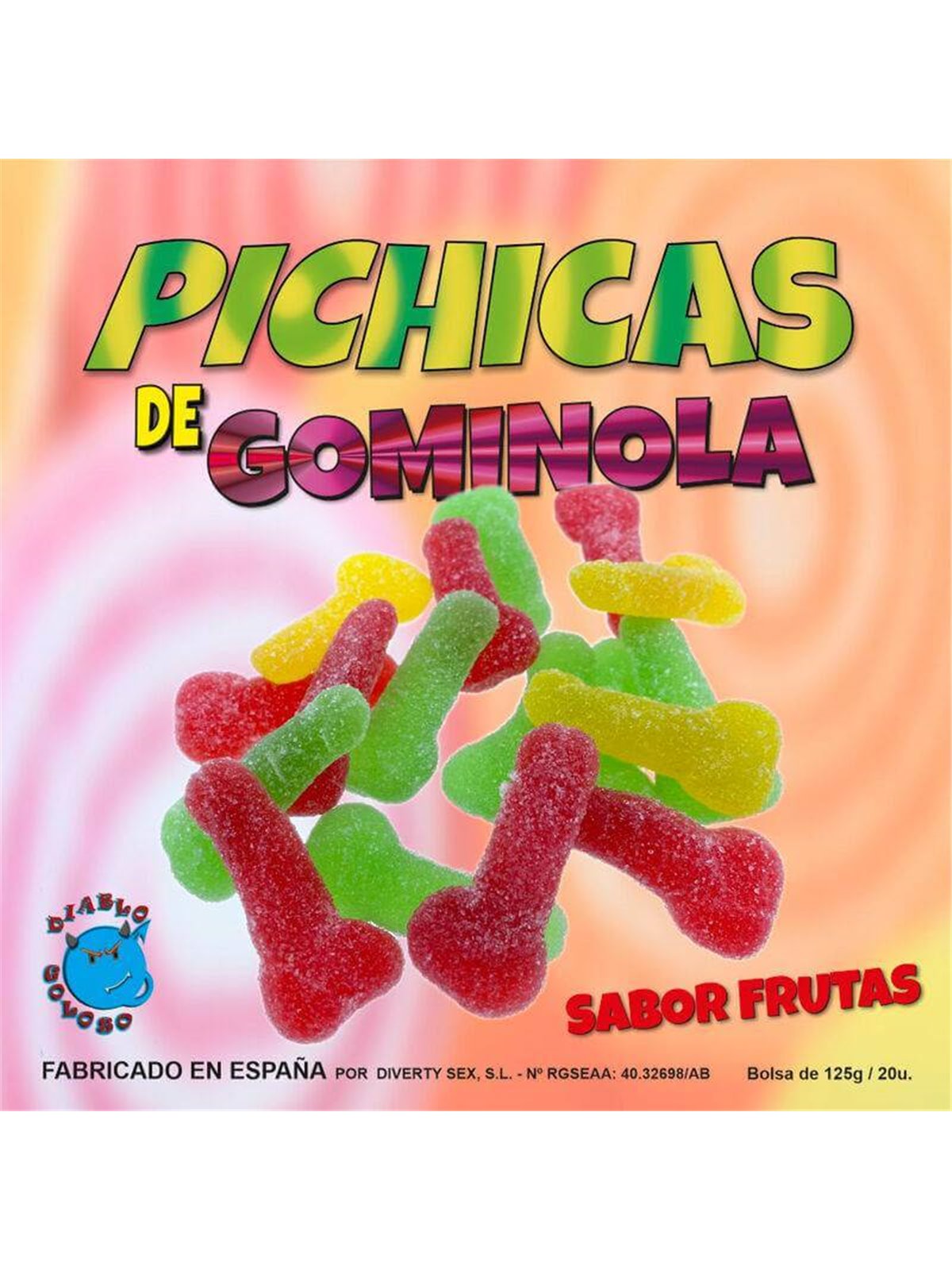Diablo Goloso - Fruit Gumminol Pichitas with Sugar