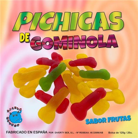 Diablo Goloso - Caramelle Gommose a Forma di Pene Gusto Frutta