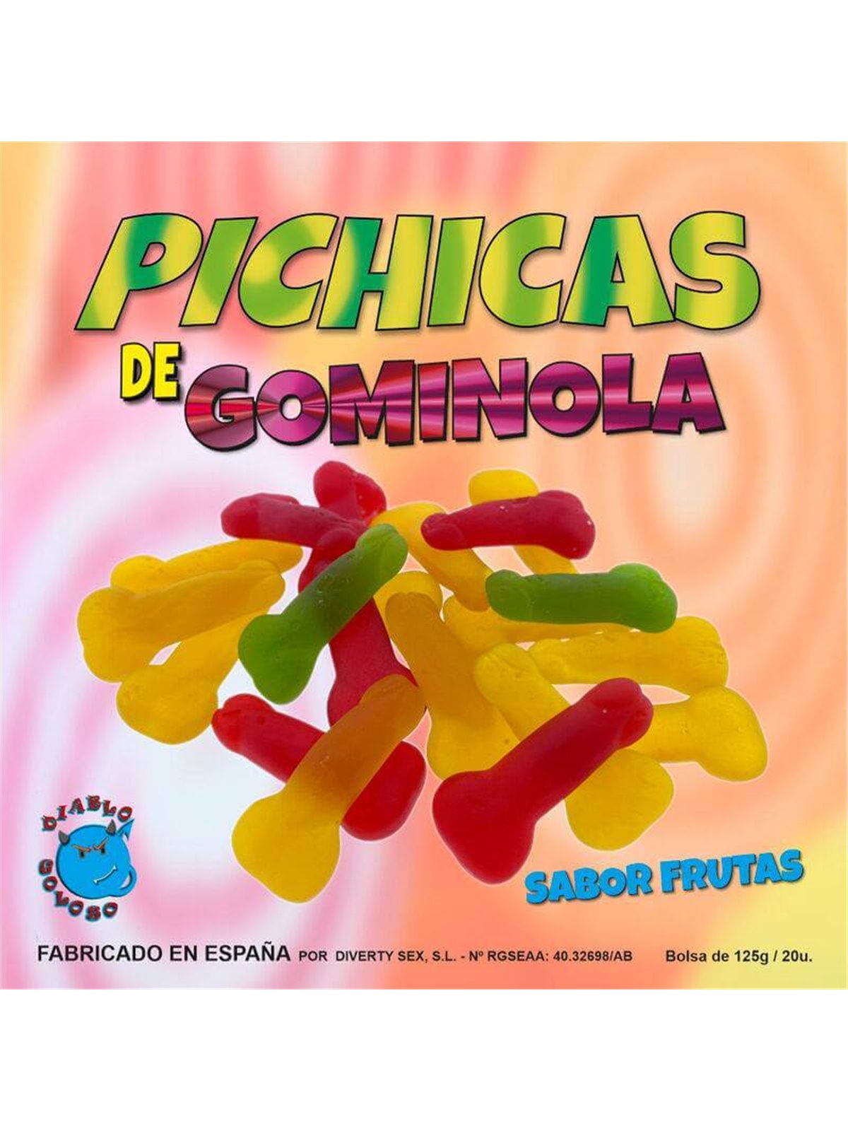 Diablo Goloso - Caramelle Gommose a Forma di Pene Gusto Frutta