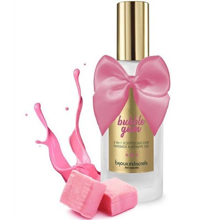 Bijoux Indiscrets Bubble Gum - Gel Intimo per Massaggi Aroma Fragola 100 ML