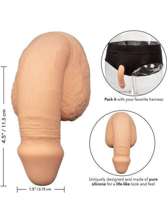 CalExotics Packer Gear 5 - Dildo Realistico Strap-On in Silicone 12,75 CM - Avorio