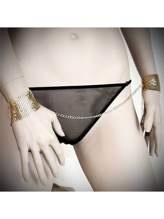 Bijoux - Désir Métallique Manette in Rete di Metallo Dorato