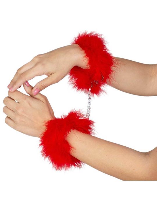 Secretplay - Red Marabou Handcuffs