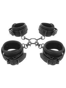 Fetish Submissive - Set Of Hand and Ankle Handcuffs with Noprene Lining