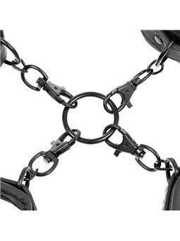 Fetish Submissive - Set Of Hand and Ankle Handcuffs with Noprene Lining