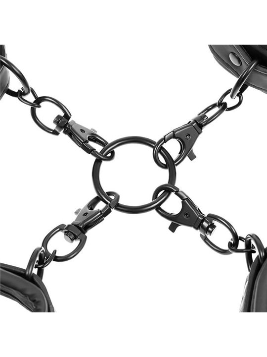 Fetish Submissive - Set Of Hand and Ankle Handcuffs with Noprene Lining