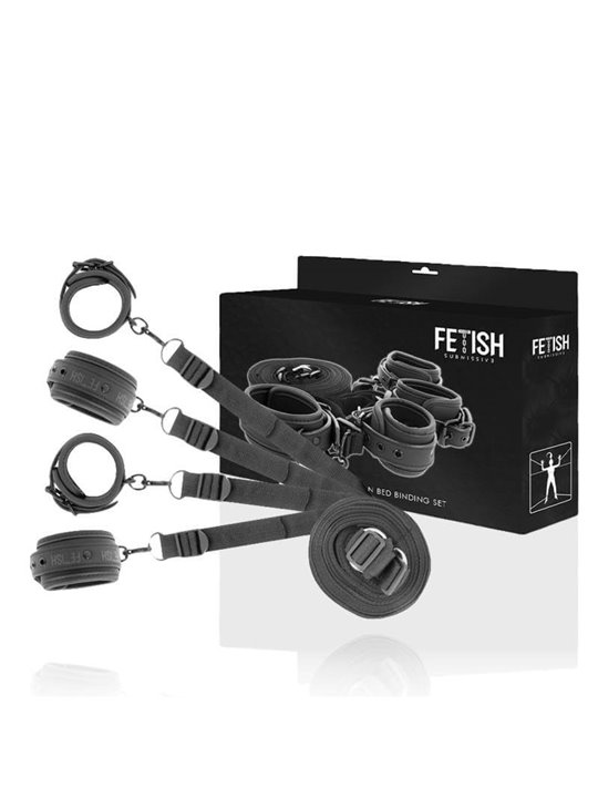 Fetish Submissive - Set Of Handcuffs and Ties with Noprene Lining