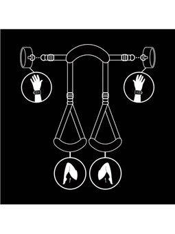 Fetish Submissive - Open Legs Position with Noprene Lining Handcuffs