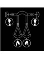 Fetish Submissive - Open Legs Position with Noprene Lining Handcuffs