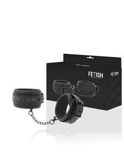 Fetish Submissive - Vegan Leather Ankle Cuffs with Noprene Lining