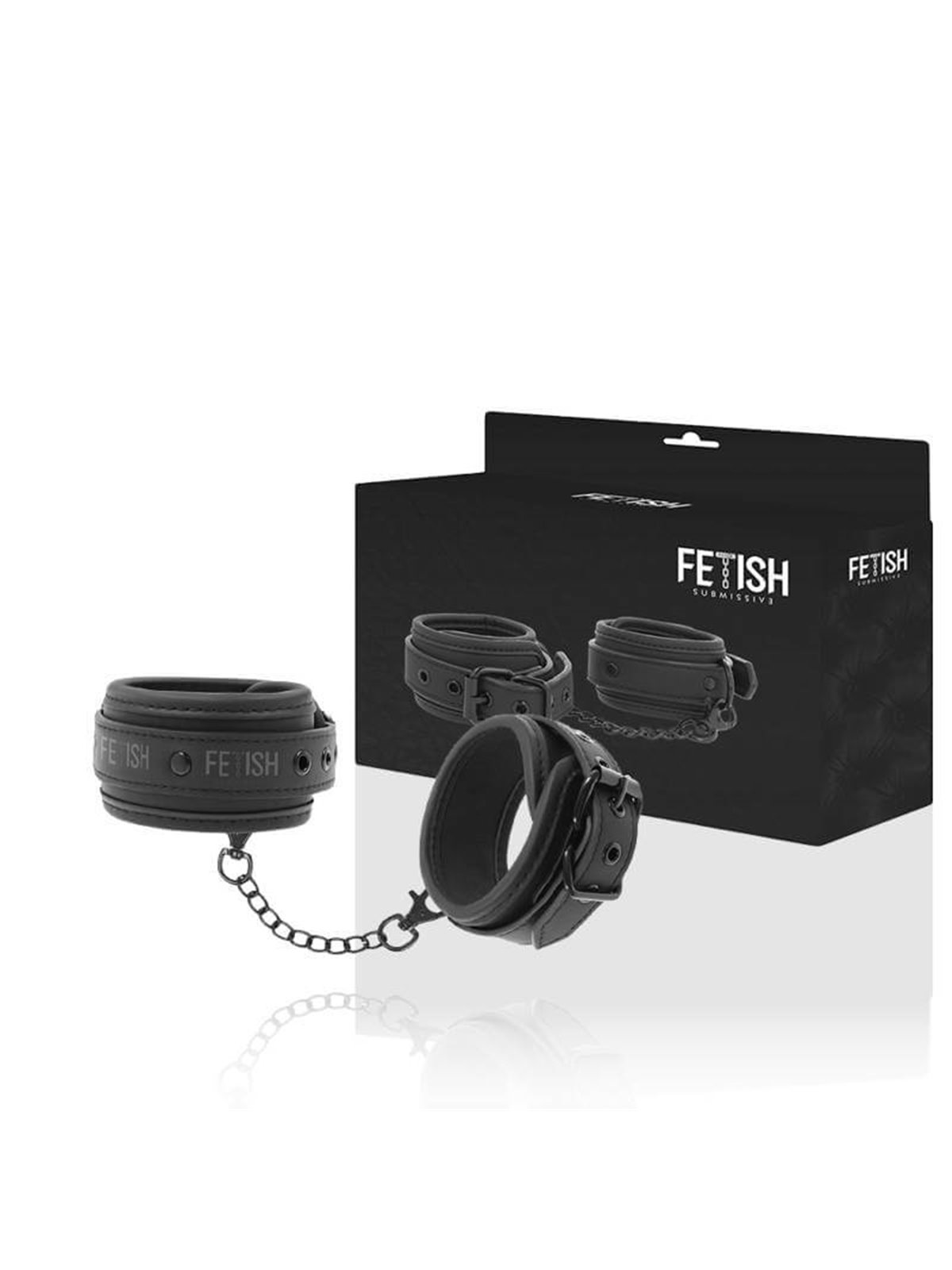 Fetish Submissive - Vegan Leather Ankle Cuffs With Noprene Lining