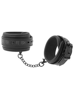 Fetish Submissive - Vegan Leather Ankle Cuffs With Noprene Lining
