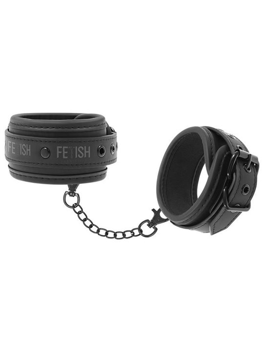 Fetish Submissive - Vegan Leather Ankle Cuffs With Noprene Lining