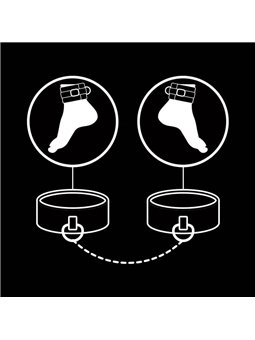 Fetish Submissive - Vegan Leather Ankle Cuffs With Noprene Lining