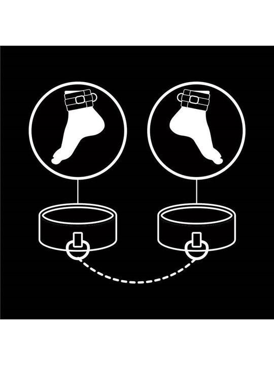 Fetish Submissive - Vegan Leather Ankle Cuffs With Noprene Lining