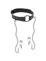 Fetish Submissive - Gag Ring with Nipple Clamps