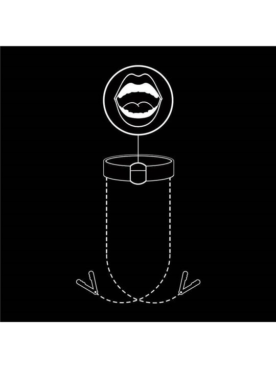 Fetish Submissive - Gag Ring with Nipple Clamps