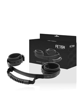 Fetish Submissive - Noprene Lining Handcuffs with Handle