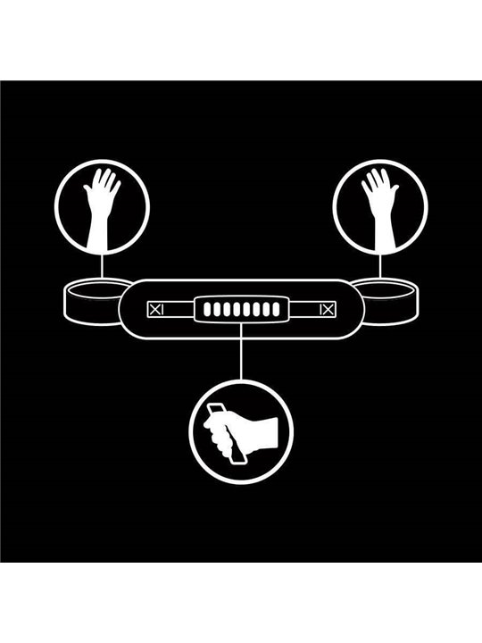 Fetish Submissive - Noprene Lining Handcuffs with Handle