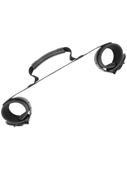 Fetish Submissive - Noprene Lining Handcuffs with Handle
