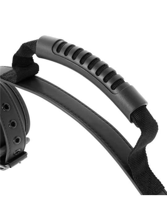Fetish Submissive - Noprene Lining Handcuffs with Handle