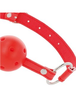 Darkness Red Breathable Ball Gag - Bavaglio Traspirante a Forma di Palla - Rosso