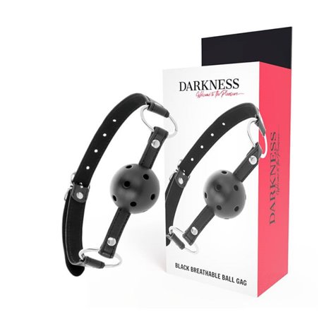 Darkness Black Breathable Ball Gag - Bavaglio Traspirante a Forma di Palla - Nero