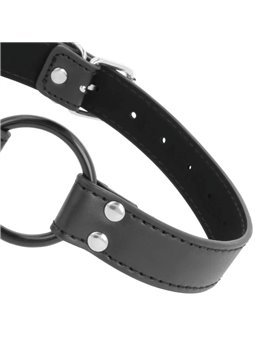 Darkness Black Ring Gag - Bavaglio Nero con Anello Diametro 3,6 Cm