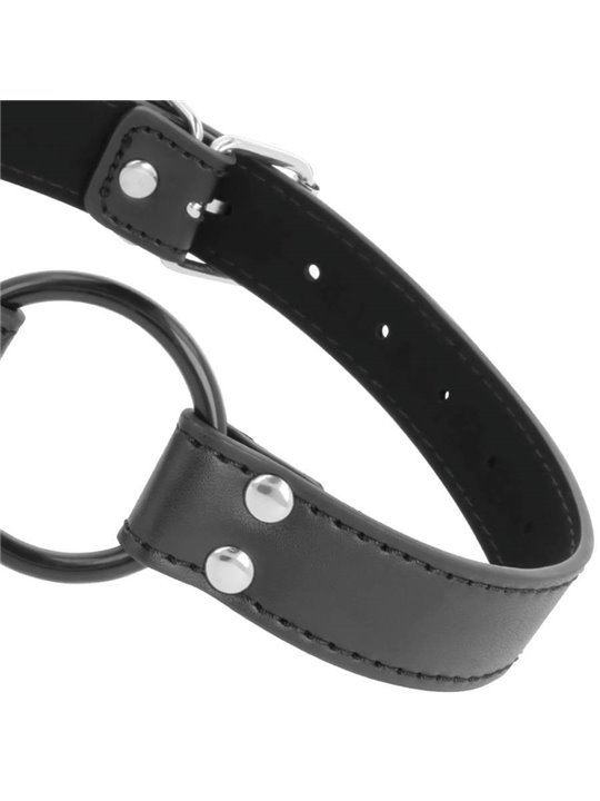 Darkness Black Ring Gag - Bavaglio Nero con Anello Diametro 3,6 Cm