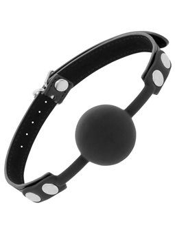 Darkness Black Silicone Ball Gag - Bavaglio in Silicone a Forma di Palla - Nero