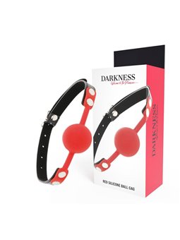 Darkness Red Silicone Ball Gag - Bavaglio in Silicone a Forma di Palla - Rosso